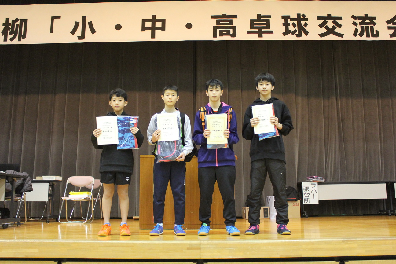 小学４年生以下男子入賞者